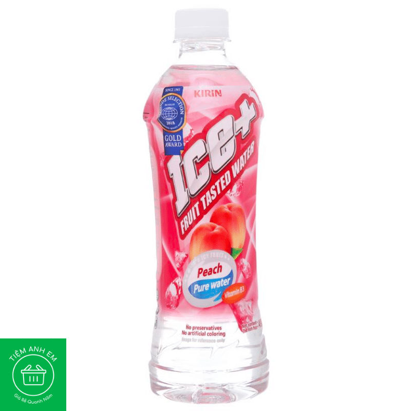 Nước uống Ice+ vị đào chai 490ml