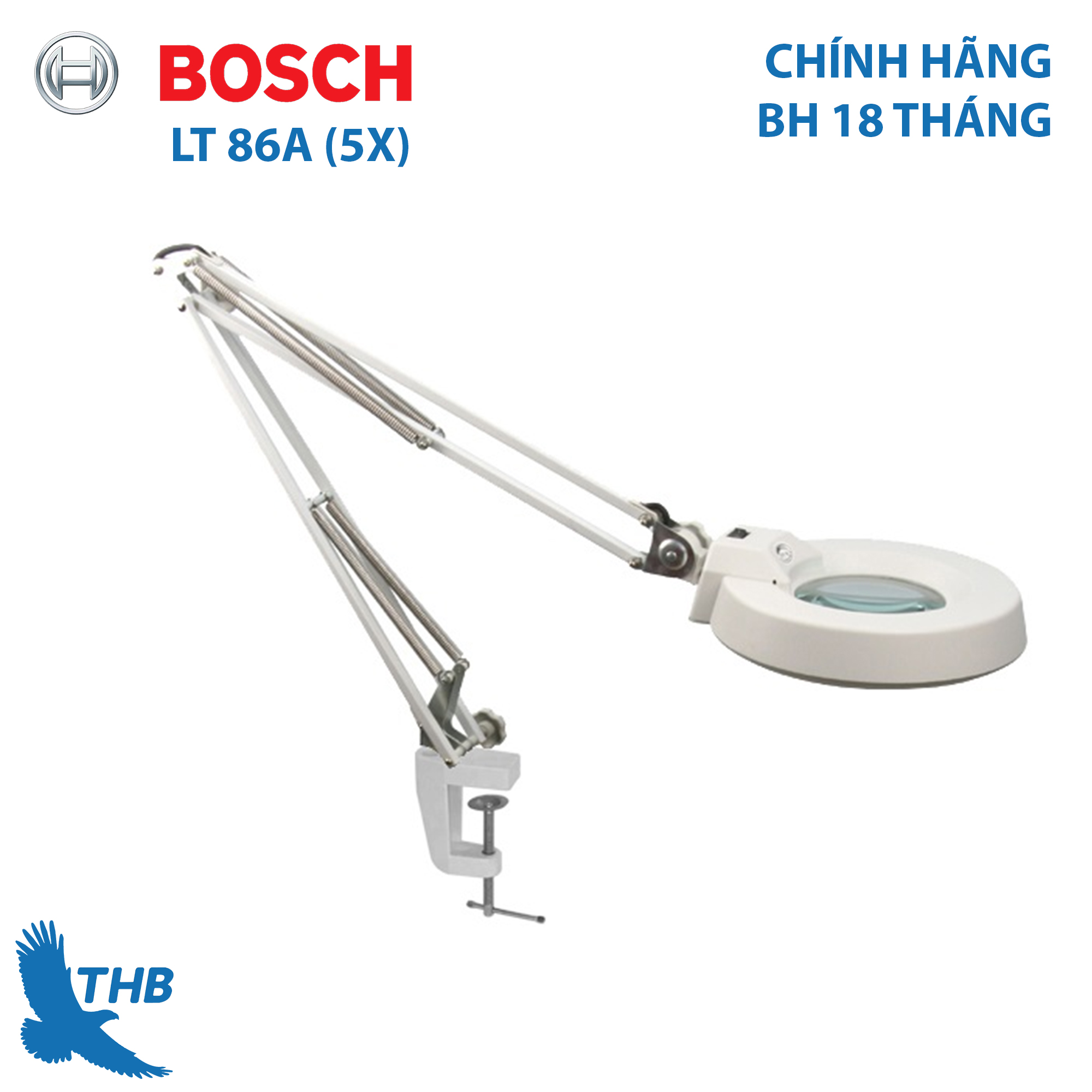 Kính lúp công nghiệp kẹp bàn LT 86A (5X)