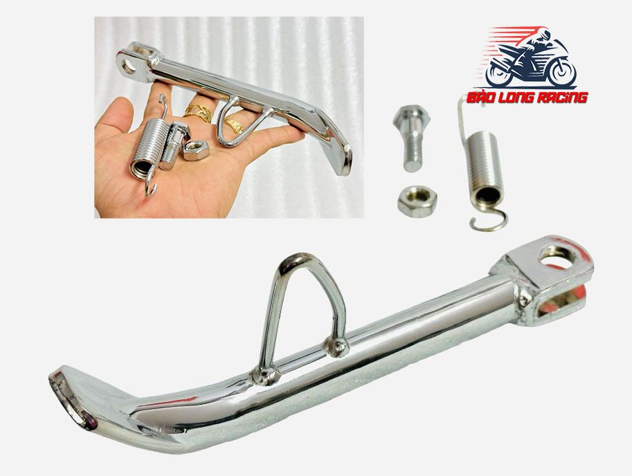 Chân Chống inox XIKEN kèm lò xo và ốc gắn xe máy Sirius Wave Dream Exciter Winner Airblade....
