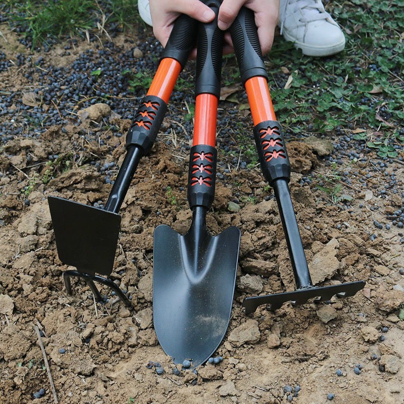 Bộ 3 món dụng cụ làm vườn bằng thép ko rỉ to đại loại 1 xịn