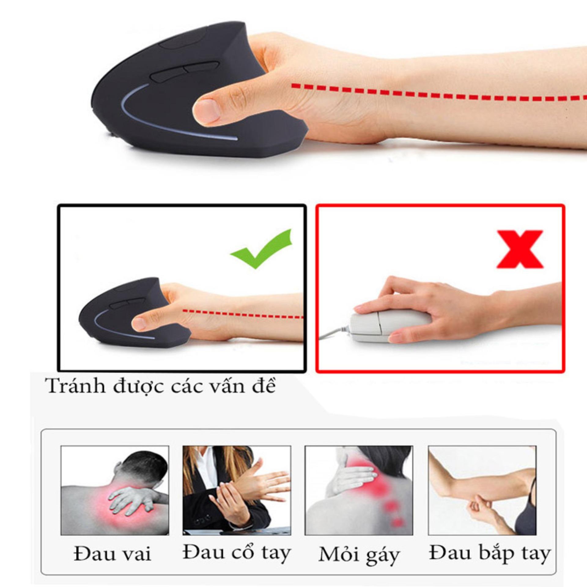 Chuột quang không dây ergonomic m185 giúp bảo vệ cổ tay và vấn đề xương khớp cho người sử dụng.