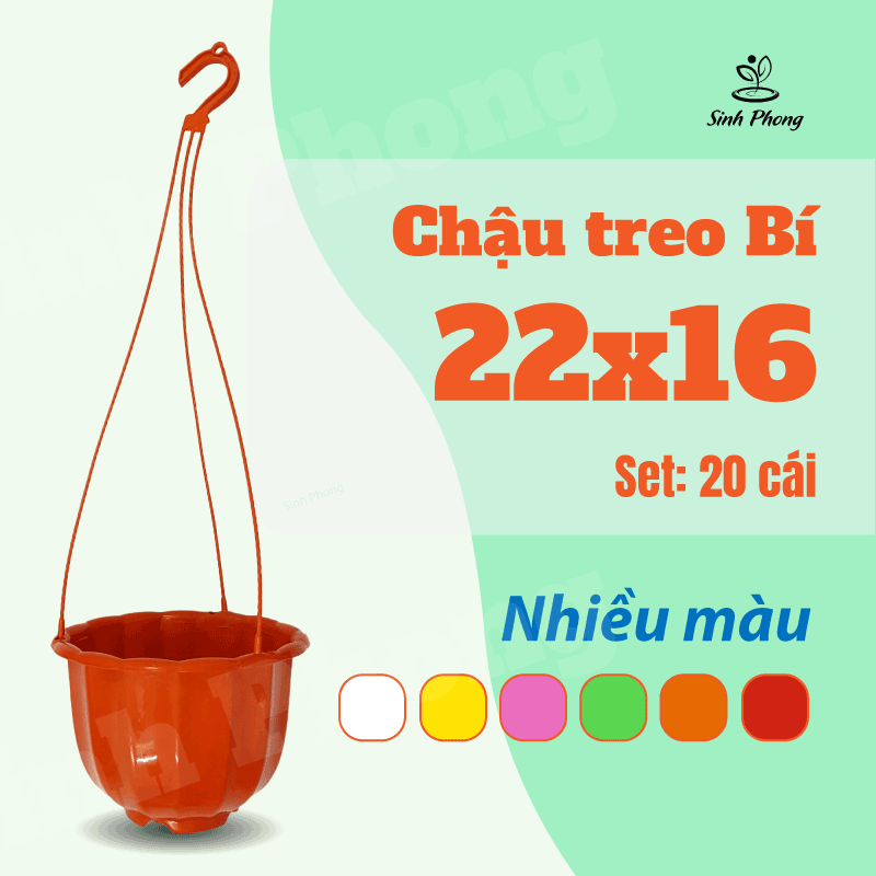 Chậu treo bí lớn 22x16 -Set 20 cái  - Sản phẩm chất lượng - gian hàng uy tín - giá luôn tốt - mua ngay kẻo lỡ !