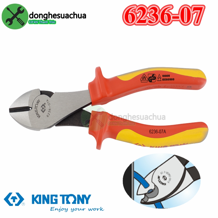 Kềm cắt kingtony 6236-07a 1000v 7 inch