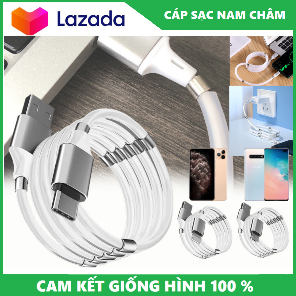 Dây Sạc Nam Châm Giá Rẻ Supercalla Cable - Cáp Sạc Nhanh 1Mét - Dây Sạc Iphone - Dây Sạc SamSung - Cáp Sạc TypeC - Cáp Sạc Micro Usb