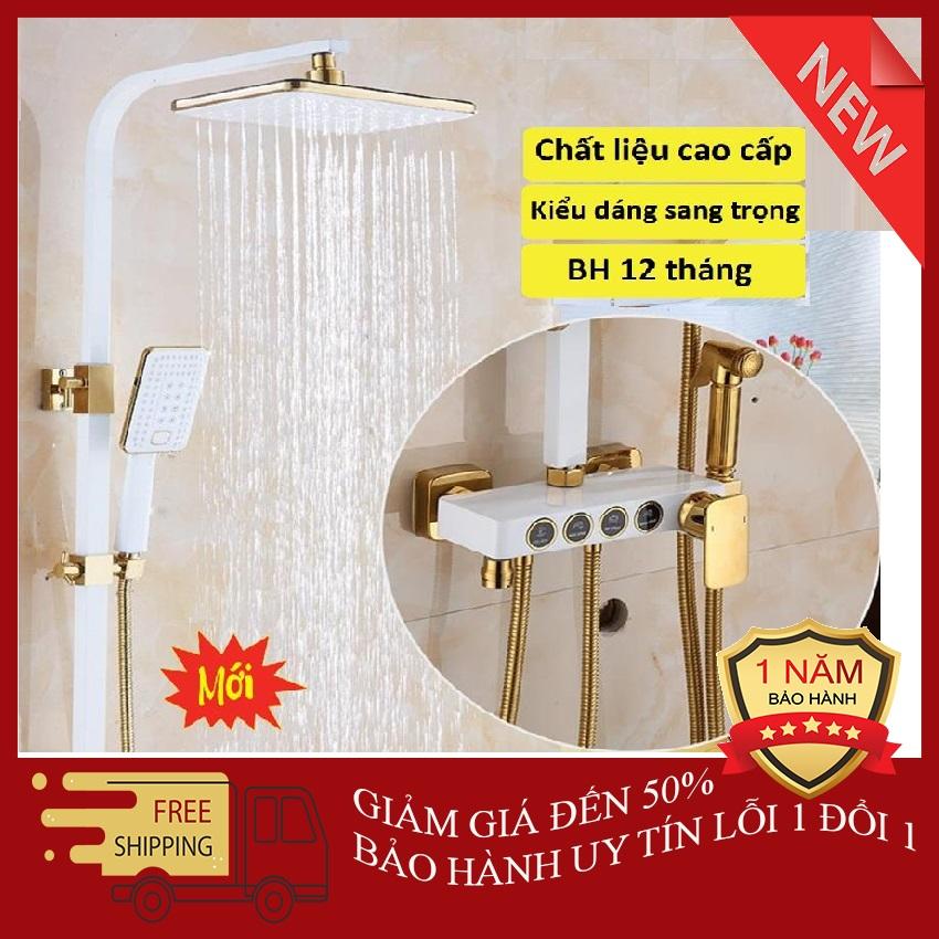 Bộ vòi sen đứng 4 trong 1 loại van xoáy - chất liệu đồng đúc, tia nước mạnh với 4 chế độ massage - vòi sen tắm, vòi sen tăng áp, vòi sen nóng lạnh - bh 12 tháng, sale sốc 50% - banggood
