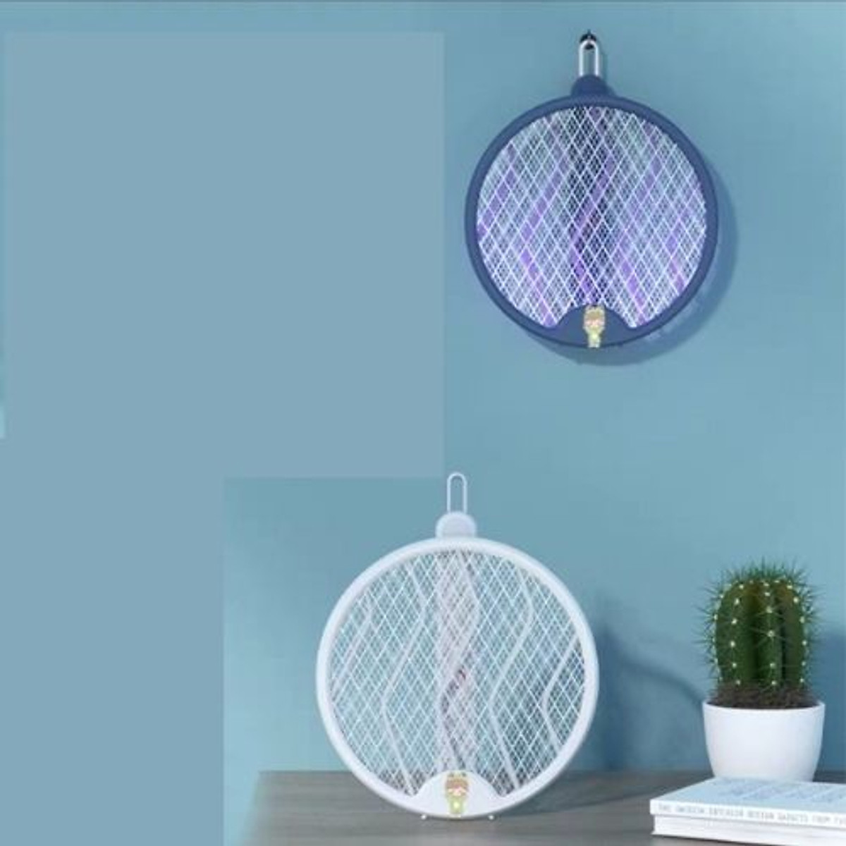 Vợt muỗi thông minh gấp gọn 2 in 1 kiêm đèn bắt muỗi ban đêm 3 lớp lưới. vợt muỗi tự động bắt muỗi, vợt ruồi , dụng cụ diệt muỗi