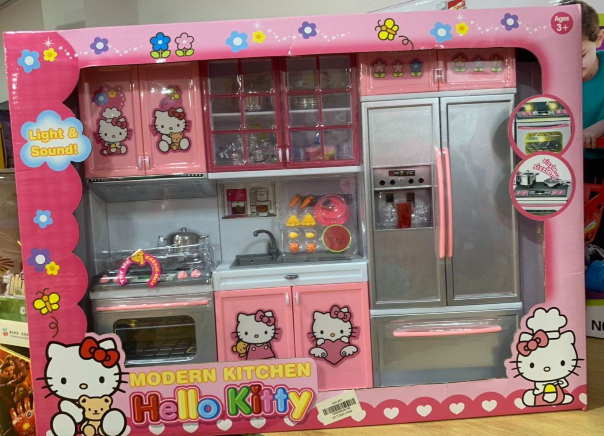 Bộ đồ chơi nhà bếp hello kitty 3 khoang cho bé