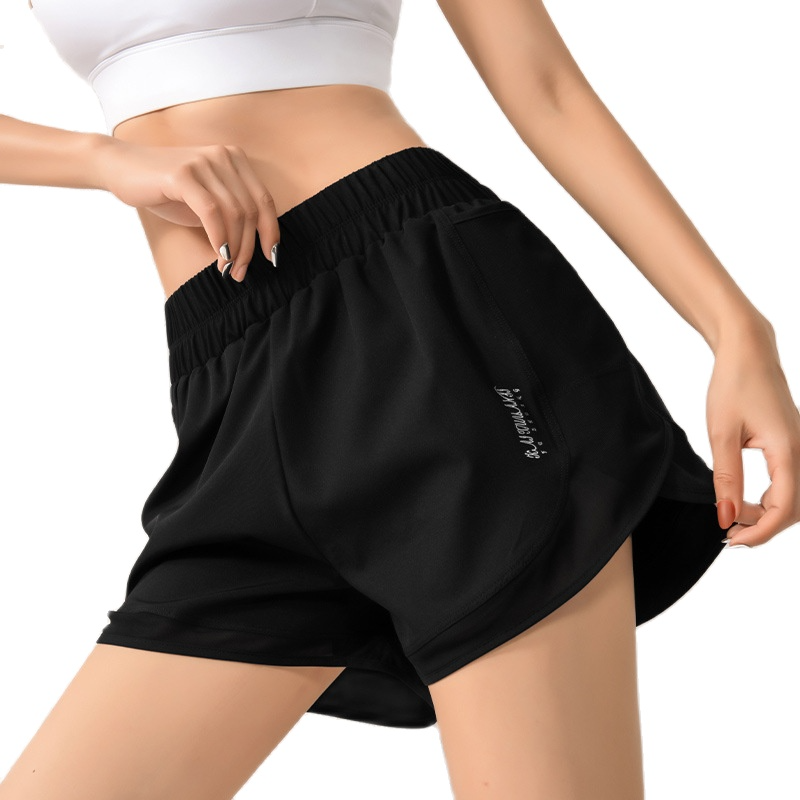 Quần Đùi Quần Short Nữ Phối Lưới KENZI-52 Tập Gym Yoga 2 Lớp Có Túi Đựng Điện Thoại Vải Mát