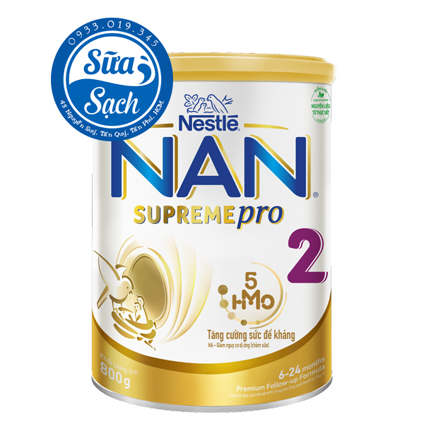 Sữa bột nestle nan supreme 2 800g mẫu mới