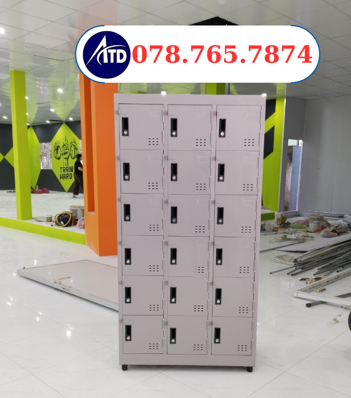 Tủ sắt Locker đựng đồ riêng cho nhân viên văn phòng tủ văn phòng 15 ngăn khóa có chìa đầy đủ như hình màu đẹp 100%