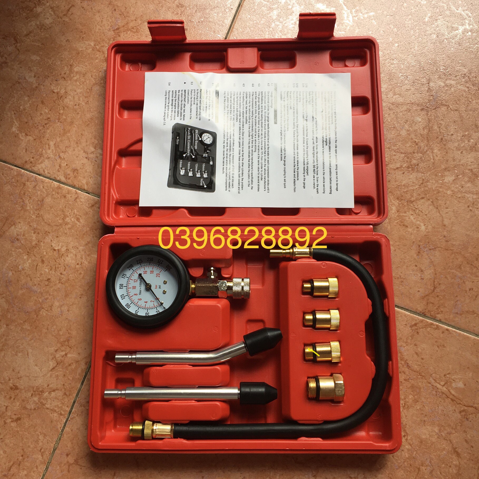 Bộ đồng hồ đo áp suất buồng đốt động cơ xăng