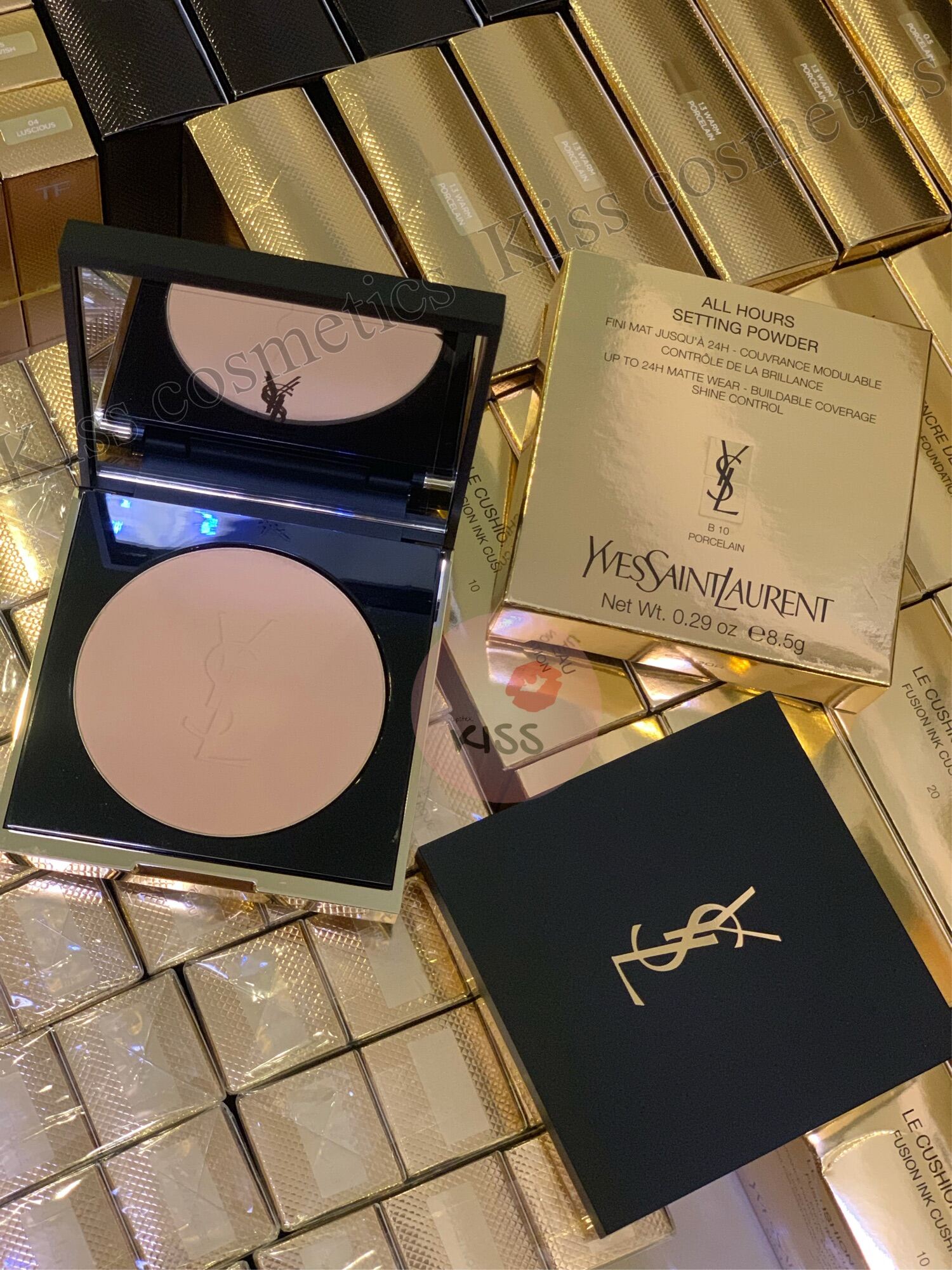 - Phấn phủ Y*SL All Hours Setting Powder - Kiss cosmetics