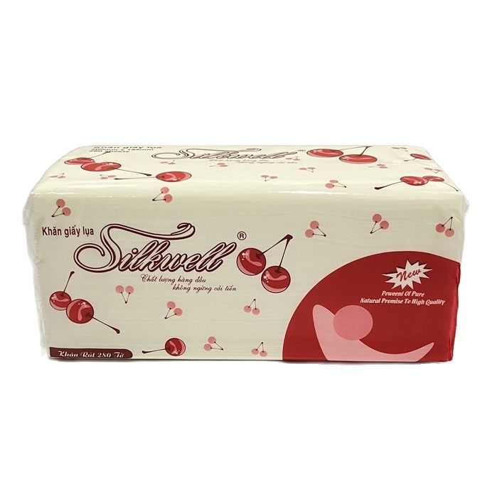 Giấy lụa, giấy khô, giấy ăn silkwell 280 tờ hàng đẹp
