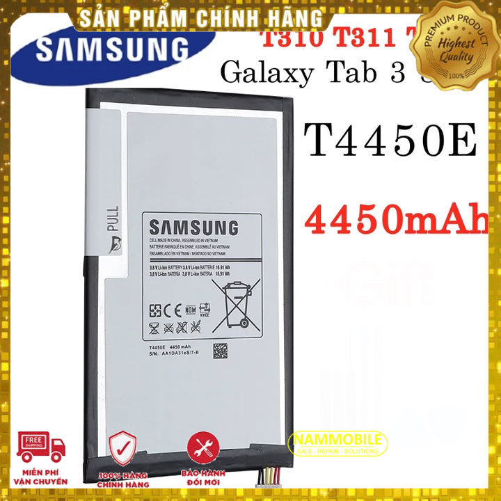 Pin samsung galaxy tab 3 8.0 t310 t311 t315 t4450e 4450mah zin + tặng siêu dán pin