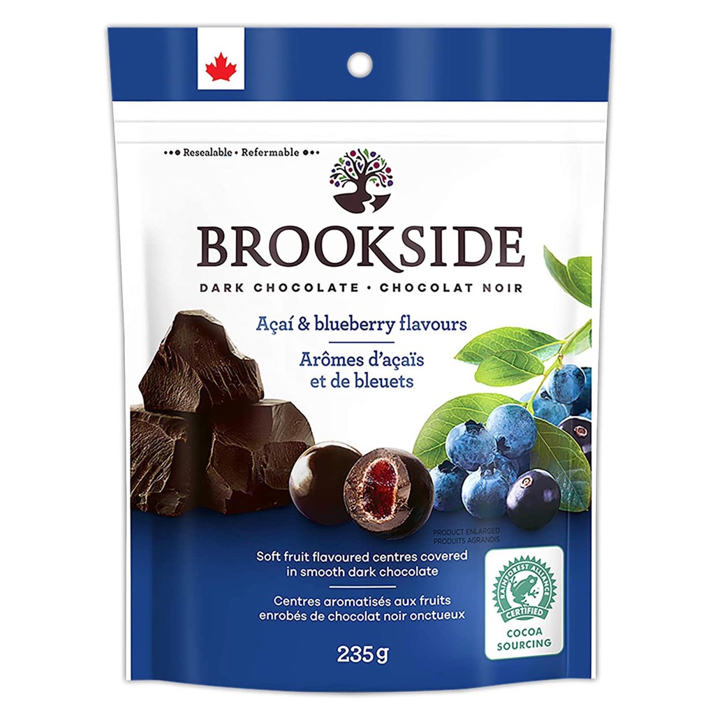 Kẹo Chocolate Brookside nhân trái cây, bịch 210g - 235g - Hàng order Canada có BILL