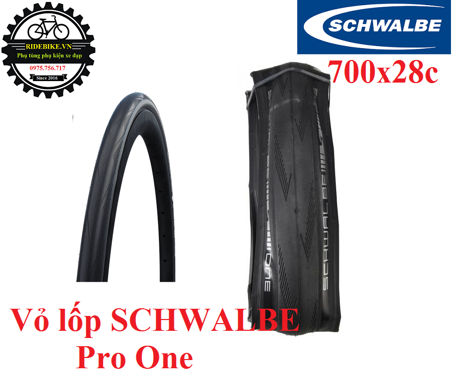 Vỏ lốp gấp xe đạp thể thao schwalbe 700x28c pro one