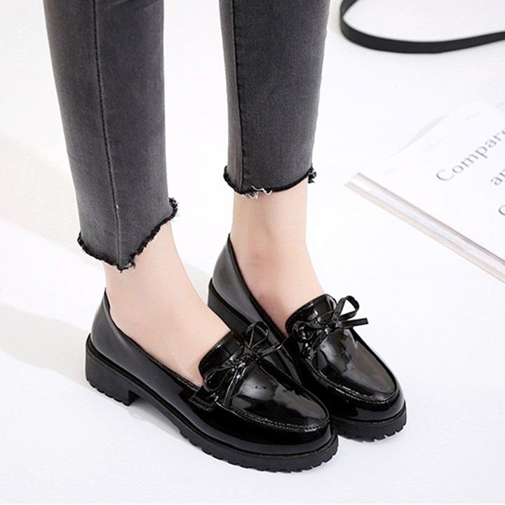 Giày Oxford đính nơ đế Dr C116 có ảnh thật