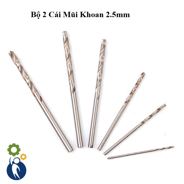 Bộ 2 cái mũi khoan 2.5mm