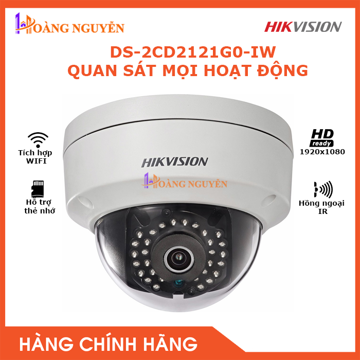 [HCM][NHÀ PHÂN PHỐI] Camera IP Wifi HIKVISION DS-2CD2121G0-IW 2.0Mp – Camera giám sát an ninh không dây – Công Nghệ Hoàng Nguyễn