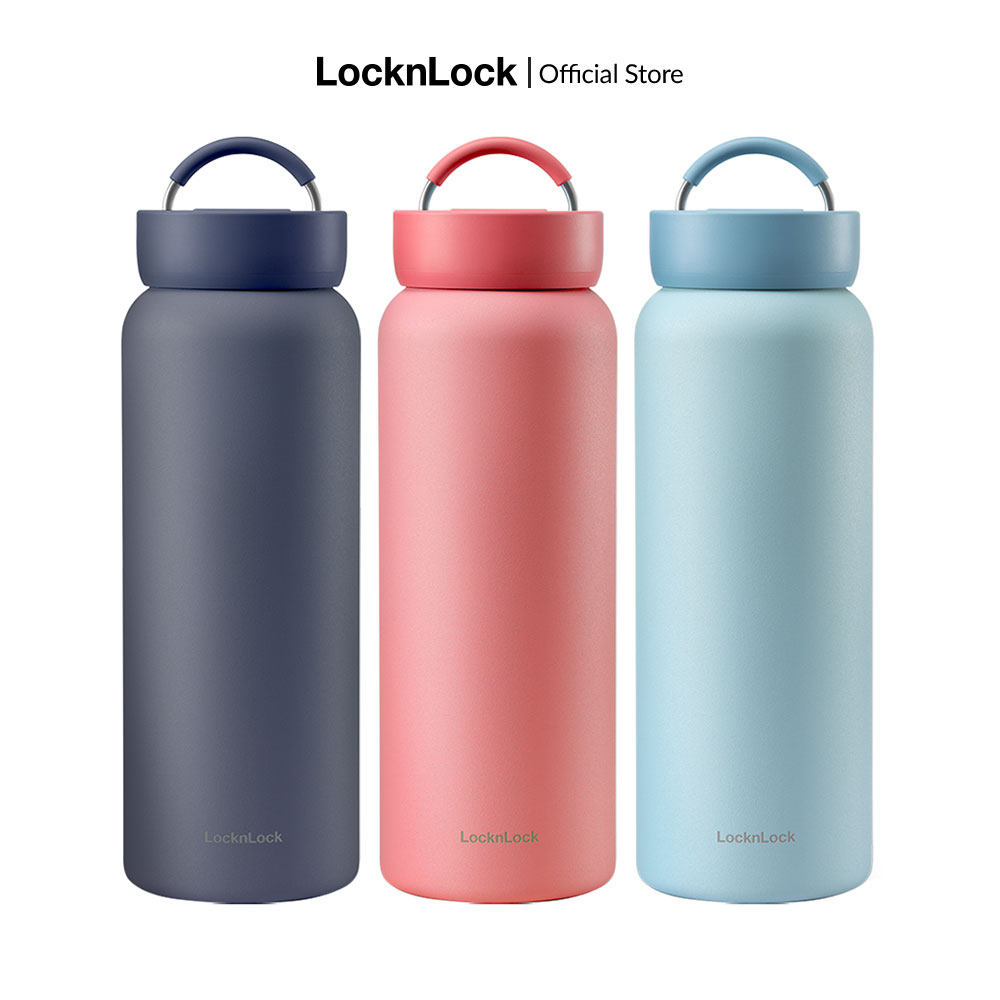 LHC4300 - Bình giữ nhiệt LockLock Jumbo Tumbler 900ml - Có quai xách inox - Giữ nhiệt 24h - Dung tích lớn - Hàng chính hãng