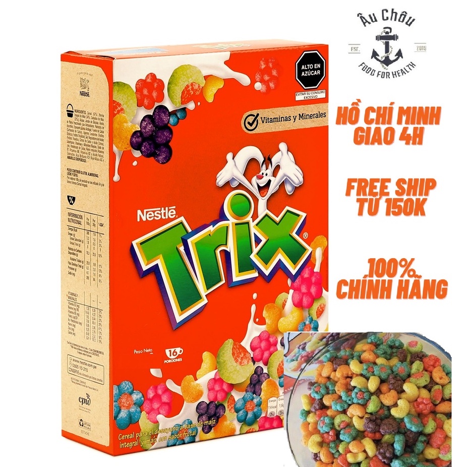 Ngũ cốc ăn sáng cho trẻ em 6 vị trái cây NESTLE TRIX 330gr NK từ Chile