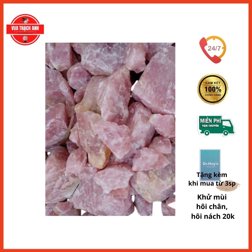 Sỉ 5kg đá thạch anh hồng thô tự nhiên - vua đá thạch anh - giá gốc, rải nền nhà, chơi hồ cá, chơi chậu kiểng,...
