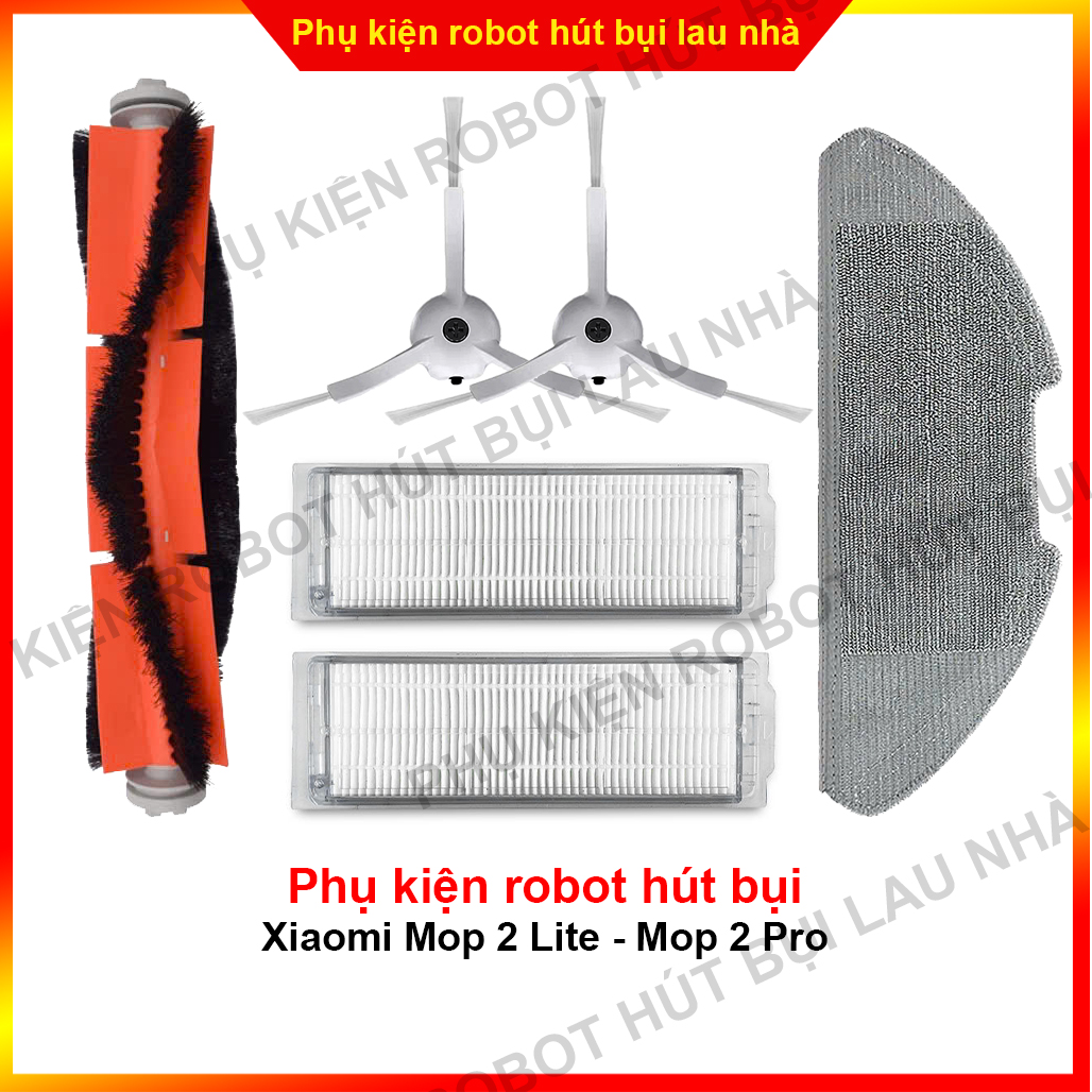  Chổi cạnh lọc bụi khăn lau chổi chính robot hút bụi XIAOMI Mop 2 Lite   Mop 2 Pro 