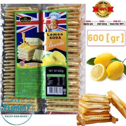 Bánh Quy Soda Kẹp Kem VOTROA Vị Chanh - Bánh VOTROA