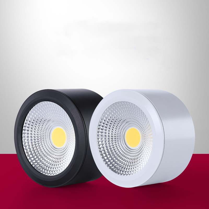 Đèn ống bơ, đèn trang trí ốp trần nổi, led cob 7w và 12w, 3 màu ánh sáng