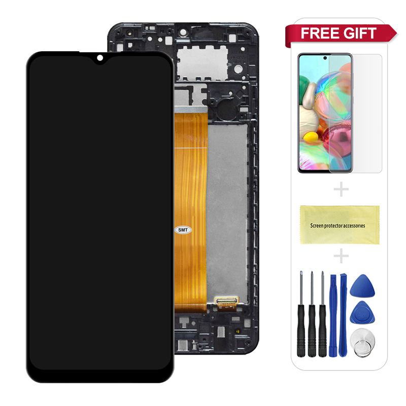 6.5 'Gốc Đối Với Samsung Galaxy A02 SM-A022 A022M LCD Với Khung Hiển Thị Màn Hình Cảm Ứng Digitizer A022FNDS A022G Đối Với Samsung A022