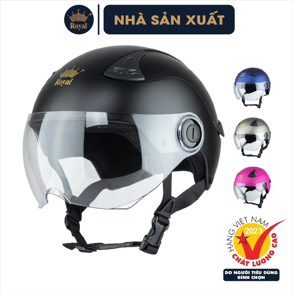 Mũ Bảo Hiểm 1/2 Royal M156K Thời Trang Hàng Việt Nam Chất Lượng Cao