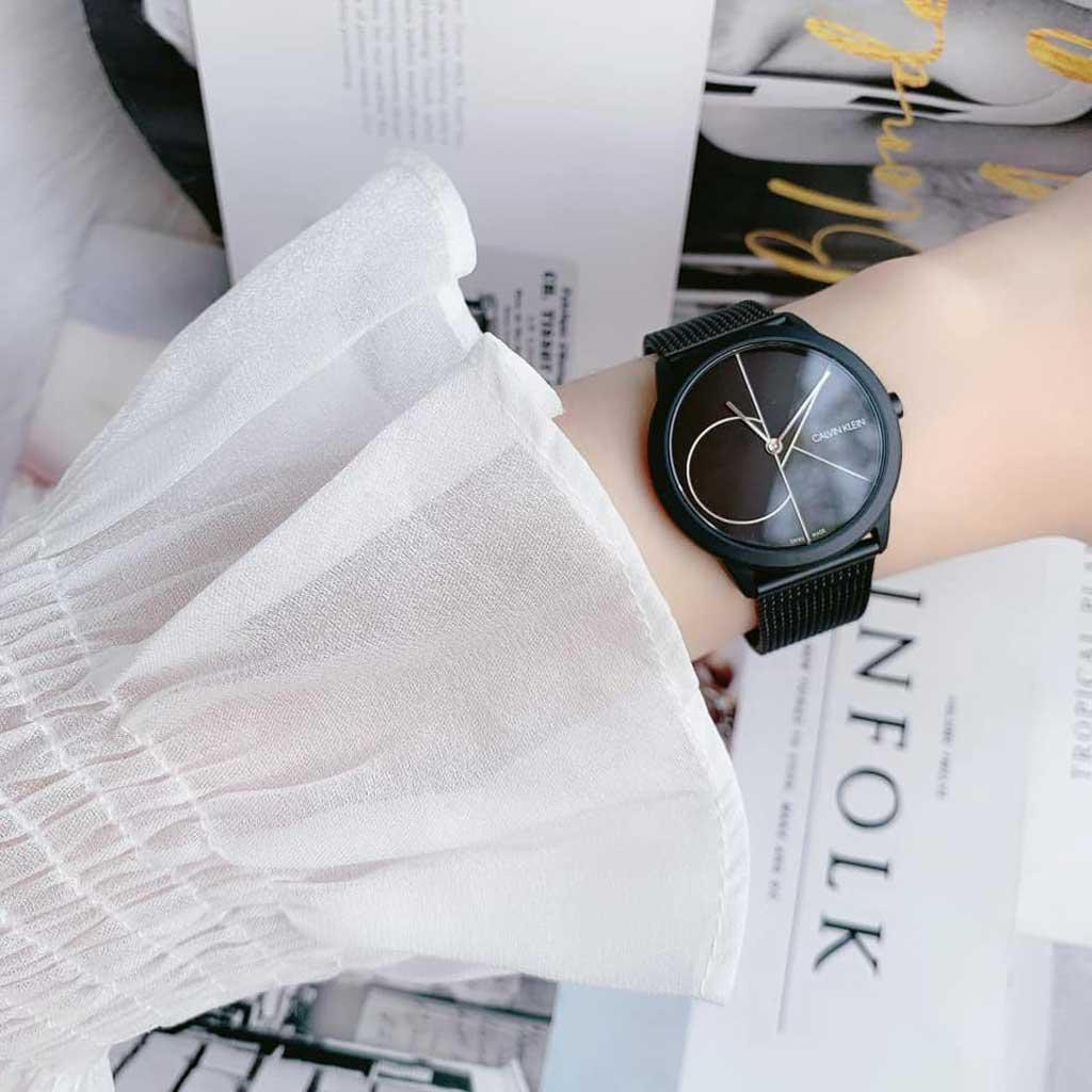 Đồng hồ nữ Calvin Klein Minimal Quartz Black Dial Ladies Watch K3M5245X