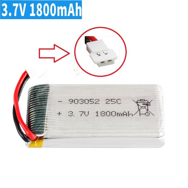 Bộ Pin Sạc Cho Máy Bay Điều Khiển Từ Xa 3.7v 1800mAh