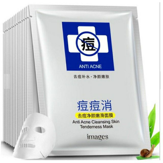 Combo 4 miếng mặt nạ giấy dưỡng da mụn cấp ẩm thải độc giảm thâm anti acne images