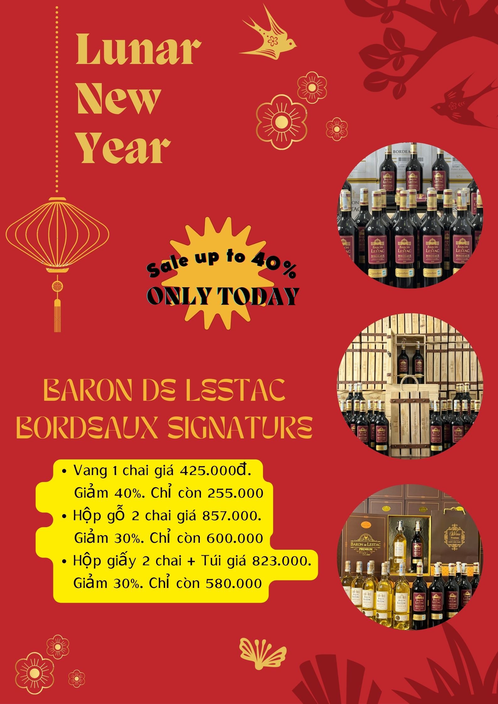 Rượu vang đỏ Baron De Lestac Bordeaux Signature