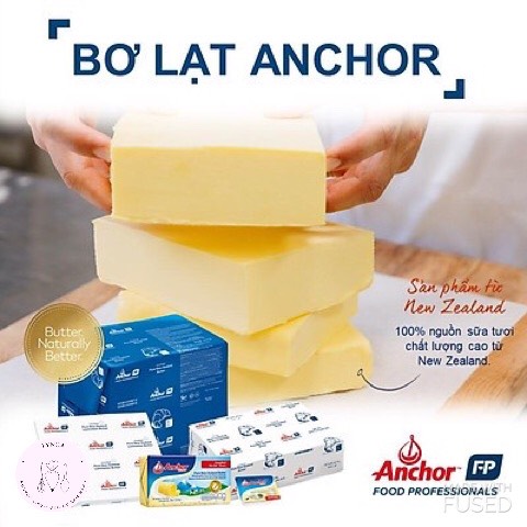 (KHÁCH HÀNG TẠI TPHCM VUI LÒNG CHỌN GIAO HÀNG NHANH 2H OR 4H GIÚP SHOP) Bơ lạt Anchor unsalted butter 200g-1kg