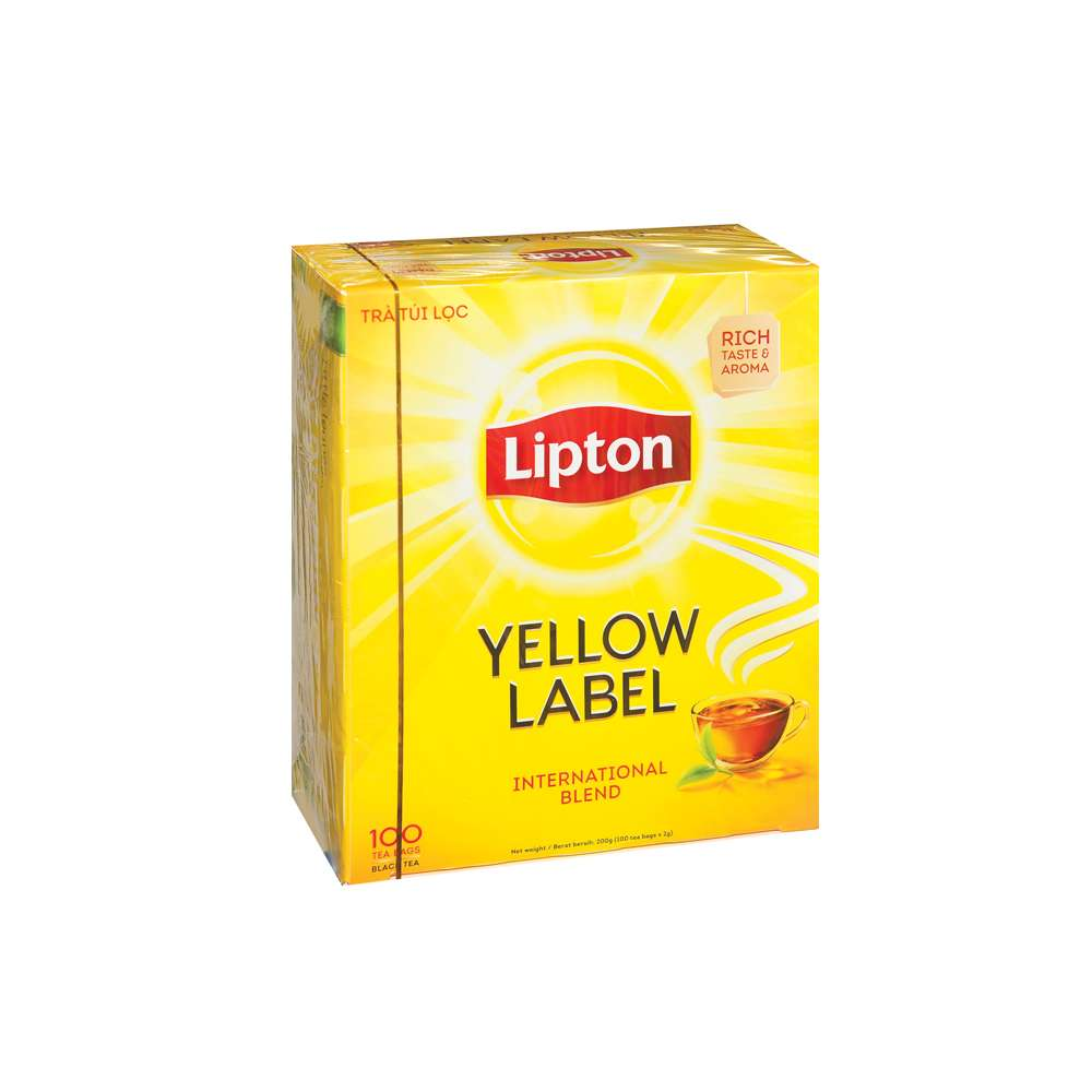 Trà đen nhãn vàng lipton hộp 200g - yellow label tea