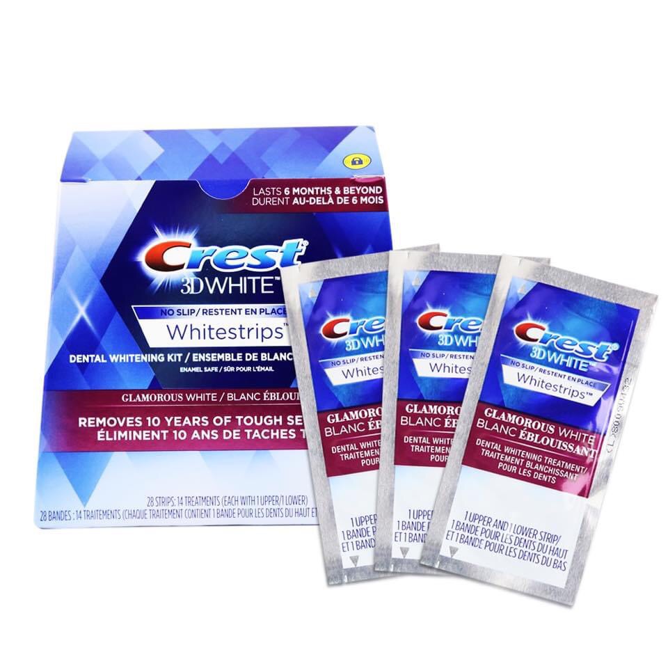 Dán răng crest 3d white glamorous white liệu trình 14 ngày