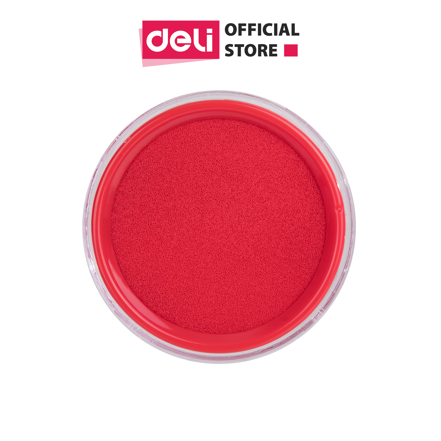 Khay mực dấu deli, 84x84x25 mm, đỏ - e9863