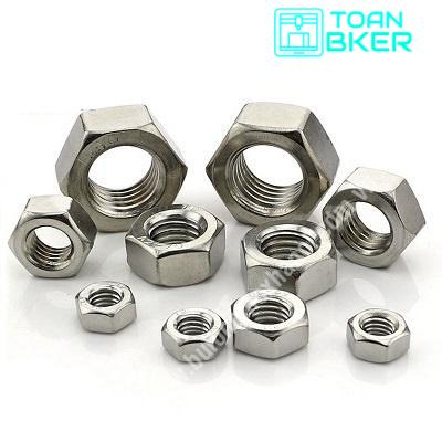 Gói 50 đai ốc ecu inox tự chọn kích thước M3 M4 M5 M6 M8