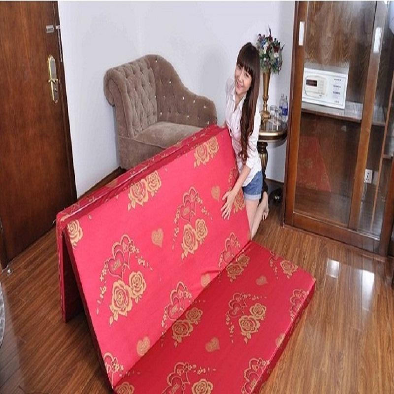 Nệm pe gấp 3 hàn quốc áo gấm valize cao cấp. 160x200x5cm