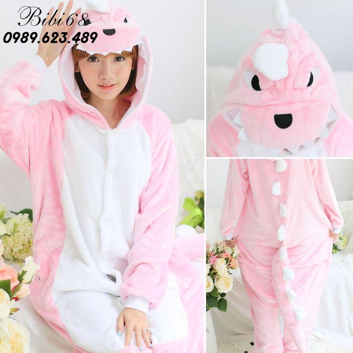 Bộ đồ lông hình thú liền thân Khủng Long xanh voi xanh Pijama Động Vật Hoạt Hình Cosplay nhiều màu đón giáng sinh HOT độc và lạ khahanshop 1932
