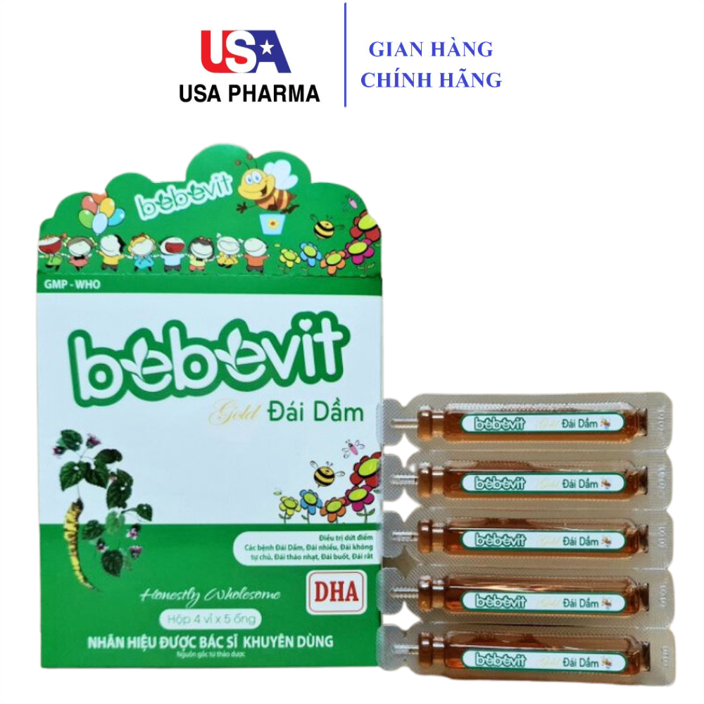 Bebevit Gold Đái Dầm - Hỗ trợ giảm các triệu chứng tiểu đêm - Hộp 20 Ống