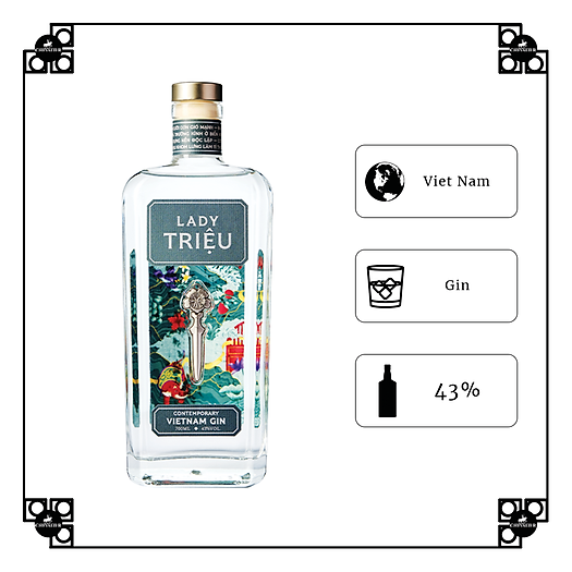 Lady Triệu Contemporary Vietnam Gin 43% 200ml