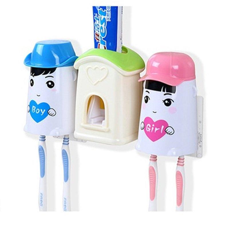 Bộ nhả kem và giá treo bàn chải kèm 2 cốc ecoco ngỗ nghĩnh mã 1501