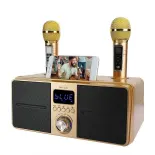 Loa Bluetooth Mini Karaoke SDRD SD-309 Kèm 2 Không Dây,  Loa Karaoke  Gia Đình Âm Thanh Siêu Trầm, Siêu Bass, Nghe Nhạc Cực Trong Chuẩn HD, Không Tạp Âm.Thiết Kế Theo Phong Cách Cổ Điển Sang Trọng, Phù Hơp Cho Những Bữa Tiệc Ngoài Trời.