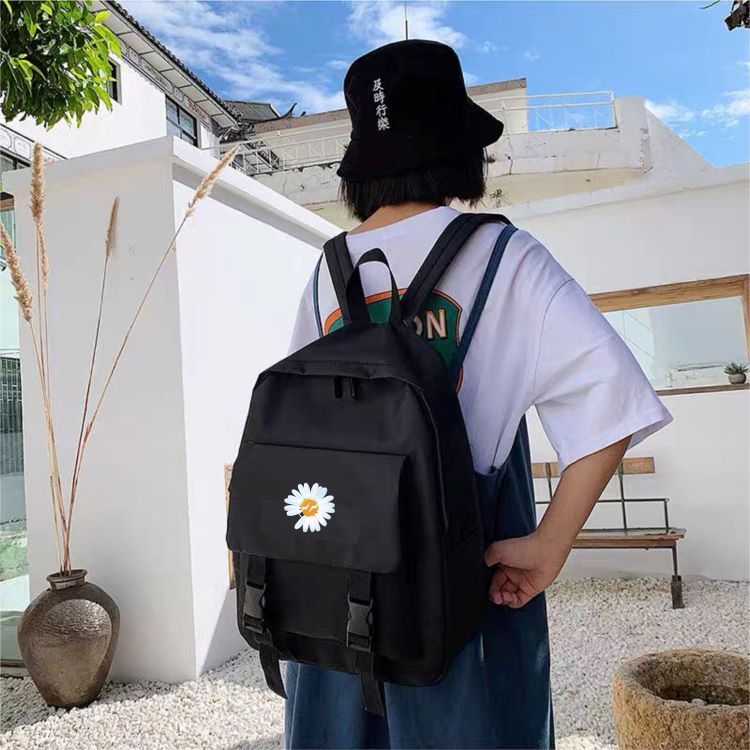 Balo Nữ, Balo Nam, Balo nữ đi học đi làm đi chơi cao cấp phong cách Hàn Quốc in hình hoa cúc