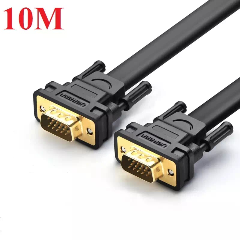 Ugreen 11670 10m màu đen cáp tín hiệu 2 đầu vga cáp dẹt vg105