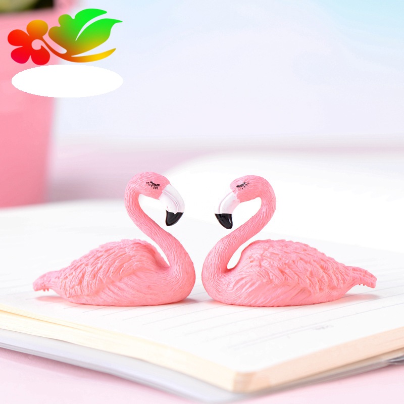Mô hình hồng hạc kích thước 4,6x3,3cm trang trí tiểu cảnh terrarium M2080