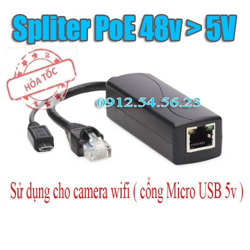 🚀 spliter poe 5v - tách nguồn poe 52v sang 5v 2a cho camera wifi